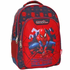Luna: Spider-Man ruksak s tri pregrade, torba za školu 32x18x43cm slika 3