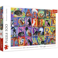 Mačji abecedni puzzle od 500 komada - Trefl
