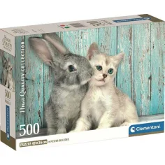Mačka i zec prijateljstvo HQC 500-dijelni Compact puzzle - Clementoni