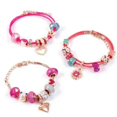 Make it Real: Narukvice sa kristalnim privjescima Pink slika 3