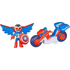 Marvel Iron Man i njegovi čudesni prijatelji - Kapetan Amerika i Super Bike vozilo - Hasbro slika 2