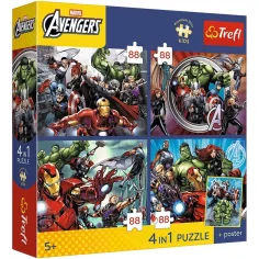 Marvel Osvetnici - 4 x 88 komada Premium Plus Kids puzzle - Trefl