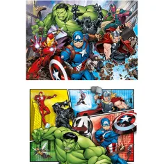 Marvel Osvetnici Supercolor 2u1 puzzle 2x60kom - Clementoni slika 2