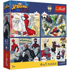 Marvel Spider-Man - 4 x 88 komada Premium Plus Kids puzzle - Trefl