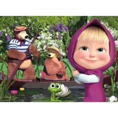 Maša i medvjed 2 u 1 24-dijelni maxi podni puzzle i bojanka 70x50 cm - Lisciani slika 2