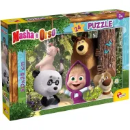 Maša i medvjed prijatelji, slagalica od 24 dijela, 50x35 cm - Lisciani