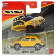 Matchbox: 2016 Fiat 500X žuti mali auto 1/64 - Mattel