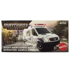 Matchbox A Film: 2024 Mercedes-Benz Sprinter Ambulance kutija s papirnom igračkom 1/64 – Mattel