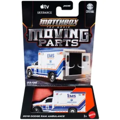 Matchbox Film: 2019 Dodge RAM Ambulance otvoreni mali automobil 1/64 – Mattel