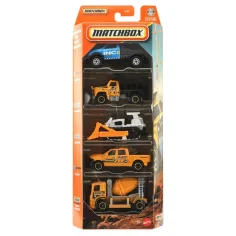Matchbox: Set malih automobila građevinske ekipe 5 kom 1/64 - Mattel