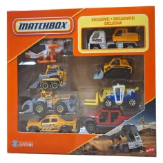 Matchbox: set od 8 malih autića s ekskluzivnim MBX Ranec bagerom - Mattel