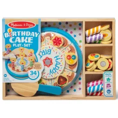 Melissa&Doug: Drveni set za igru – rođendanska torta - Spin Master