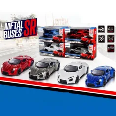 Metalni auto na povlačenje s svjetlom i zvukom 1/43