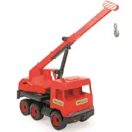Middle Truck: Crveni kamion s kranom - 43cm - Wader