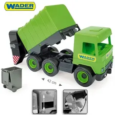 Middle Truck: Zeleni kamion za odvoz smeća - 43cm - Wader slika 3