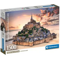 Mont Saint-Michel u zalasku sunca 1500-dijelni HQC kompakt puzzle - Clementoni