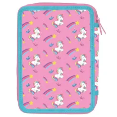 Must: Punjena višekatna pernica s uzorkom jednoroga 15x21cm slika 2