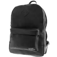 Must: Zaobljena crna školska torba s efektom kože, ruksak 30x13x41cm