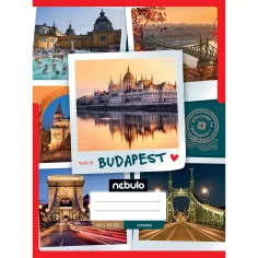 Nebulo: Bilježnica s uzorkom Budimpešte s uvezenim linijama 81-32 A/4