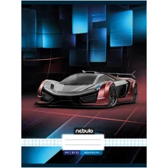 Nebulo: Bilježnica s uzorkom sportske automobile s vatrom 87-32 A/4