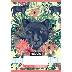 Nebulo: Uglasti bilježnica s uzorkom crnog leoparda 27-32 A/5