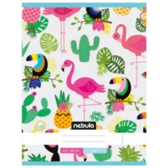 Nebulo: Flamingo i Tukan glatki bilježnica A4 80-32