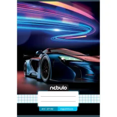 Nebulo: Neon auto s uzorkom kockica bilježnica A/5 27-32