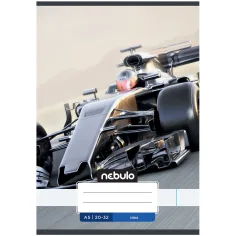 Nebulo: Uzorak s natpisom trkaćeg automobila s vatrom glatki bilježnica 20-32 A/5