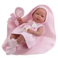 Novorođena beba djevojčica sa kapom na vezanje 38 cm