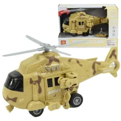 Oružane snage: Kamuflažni bež borbeni helikopter s svjetlom i zvučnim efektima 1/20 skala 21cm