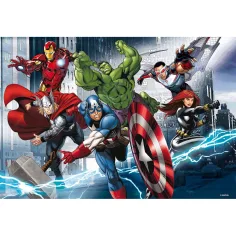 Osvetnici: Heroji 2 u 1, puzzle od 60 dijelova i bojanka 50x35 cm - Lisciani slika 2