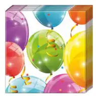 Party Baloons dvoslojne salvete 33x33cm 20 kom