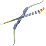 Pastelno zeleni i ljubičasti set luka s vakuumskim strijelama 83 cm