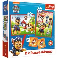 Paw Patrol 2 u 1 puzzle i igra memorije - Trefl
