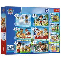 Paw Patrol Hrabri psi 10u1 puzzle set - Trefl