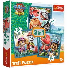 Paw Patrol Otok Dinosaurusa - 3 u 1 20, 36, 50 komada puzzle - Trefl