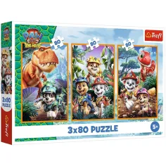Paw Patrol Otok Dinosaurusa - 3 x 80 komada puzzle - Trefl