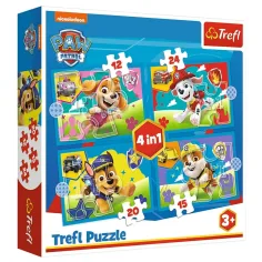 Paw Patrol: Trčeći psi 4 u 1 puzzle set - Trefl