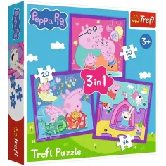 Peppa praščić 3 u 1 20-36-50 komada puzzle - Trefl
