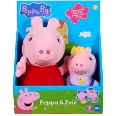 Peppa Pig i Evie set od 2 plišane figure
