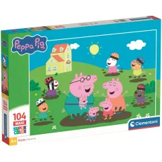 Peppa prasica Veselo skakanje po lokvama 104 komadni maxi puzzle – Clementoni