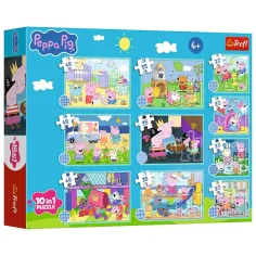 Peppa svinja 10az1 u puzzle setu - Trefl