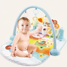 PianoGym Igračka prostirka za bebe s životinjama i klavirom