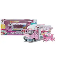 Pink Food Truck mali automobil na uvlačenje sa funkcijom 1/28