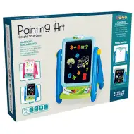 Plava dvostrana ploča za crtanje sa dodacima