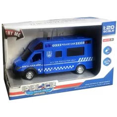 Kombinirani policijski minibus s efektima svjetla i zvuka u mjerilu 1/20
