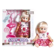 Plavokosa lutka sa sušilom za kosu i ostalim dodacima