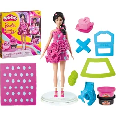 Play-Doh: Barbie Sjajni nakit i trakice za modeliranje s lutkom – Hasbro