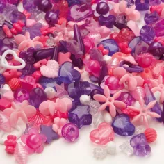 PlayBox: Plastične perle za navođenje set od 1000 komada u ružičastoj i ljubičastoj boji