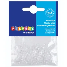PlayBox: Prozirna plastična 'S' kopča za nakit 60 komada